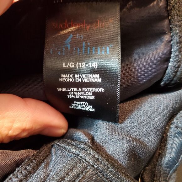 Catalina Black Swimsuit Size Large (12-14) - Picture 5 of 7